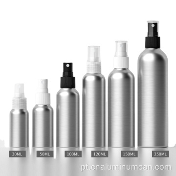 Frasco de spray de shampoo de alumínio cosmético